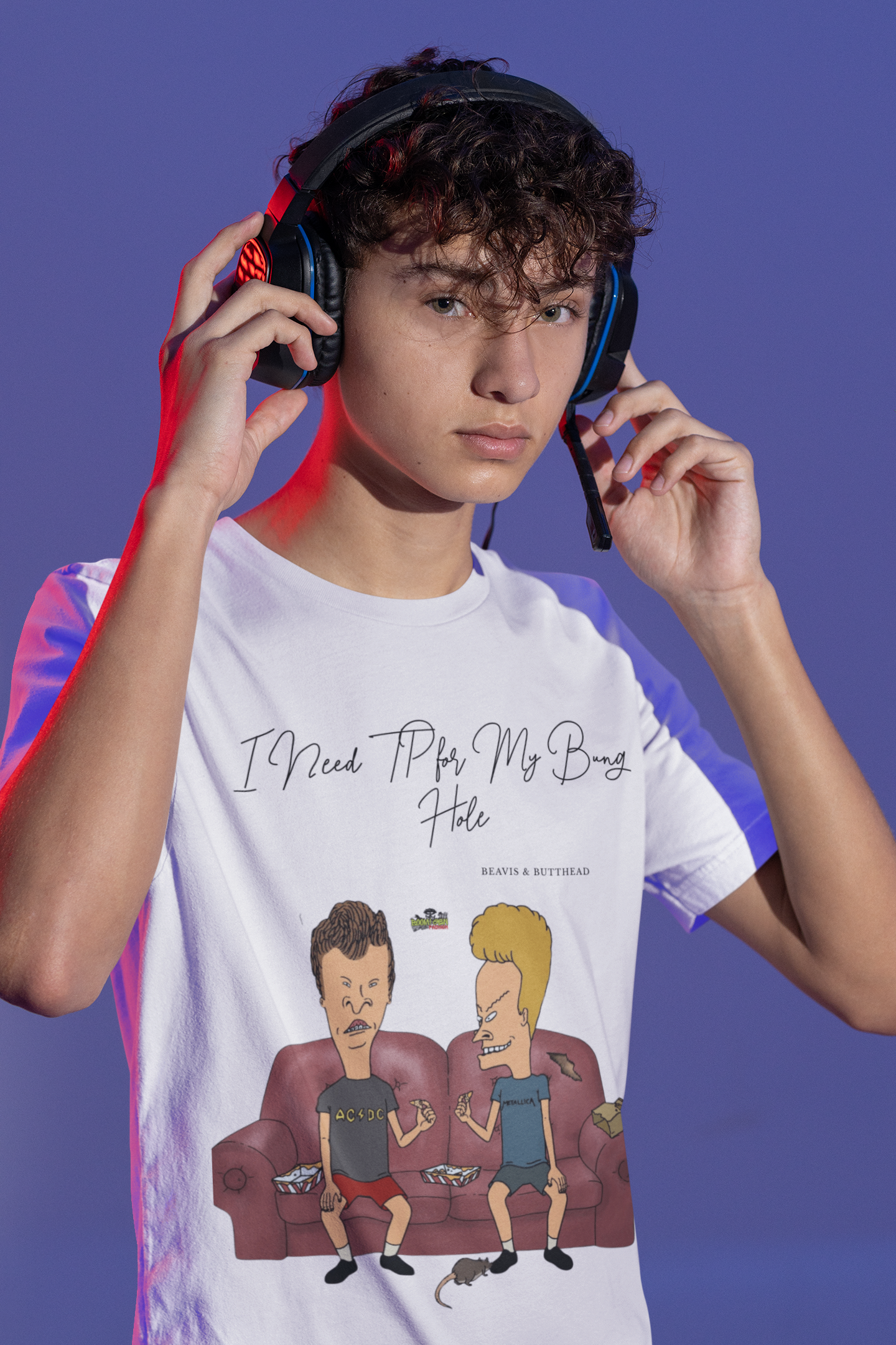 Retro 'Beavis and Butt-Head' T-Shirt | Classic 90s MTV Couch Tee