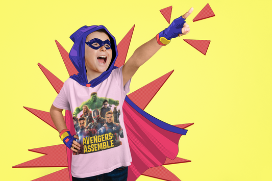 Avengers Assemble — Retro Team Collage Graphic Tee