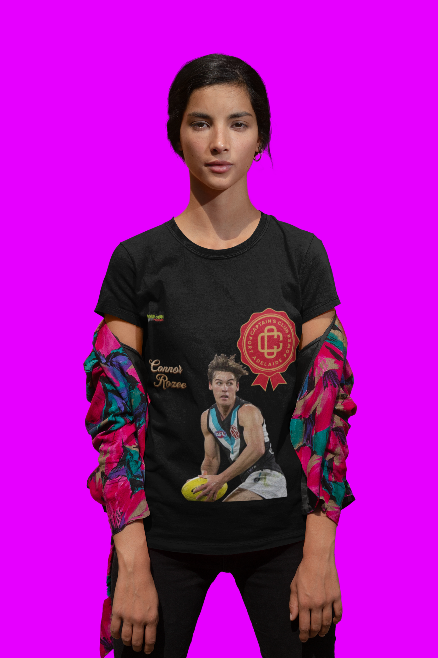 Connor Rozee "Captain's Club" Port Adelaide Power T-Shirt