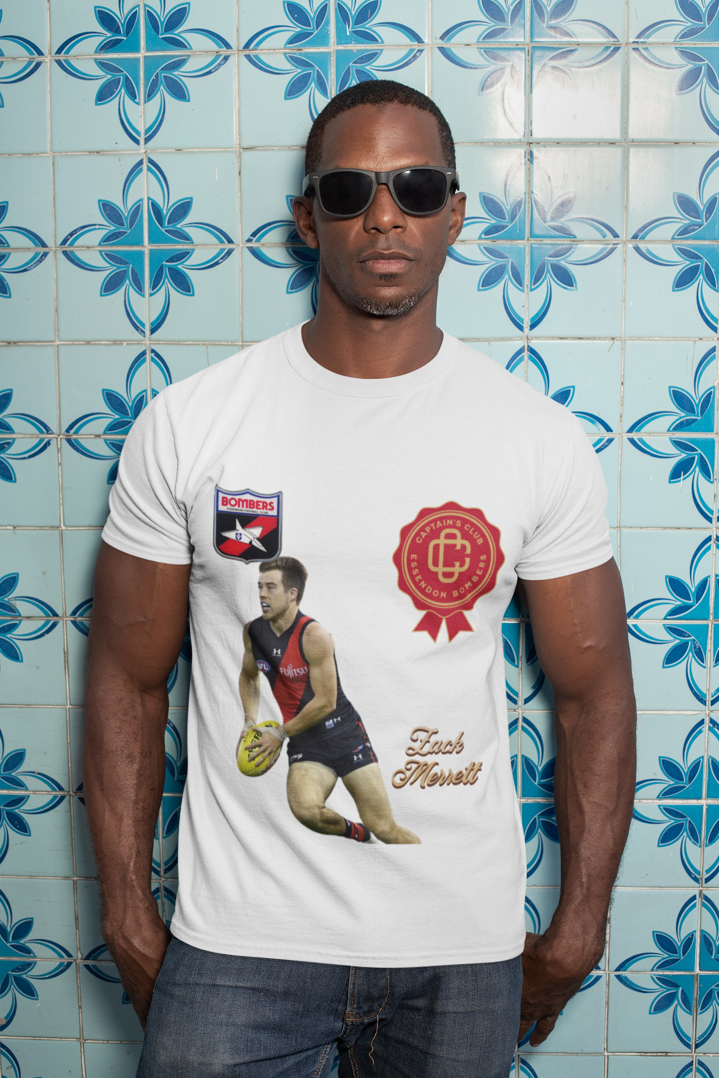 Essendon Bombers Captain Tribute Tee — Zac Merrett Fan Shirt