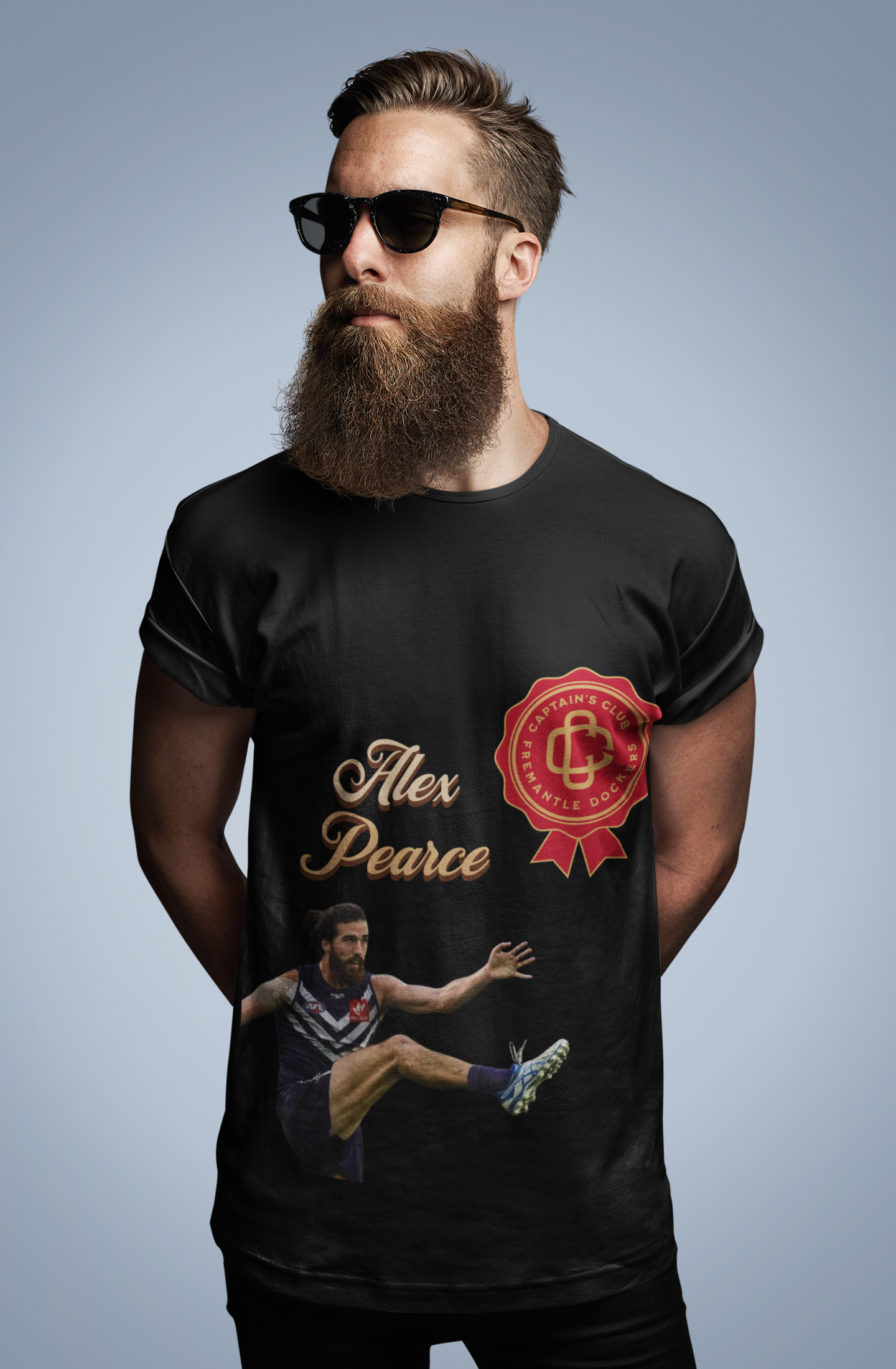 Alex Pearce Tribute Tee — Fremantle Captain’s Club Fan Shirt
