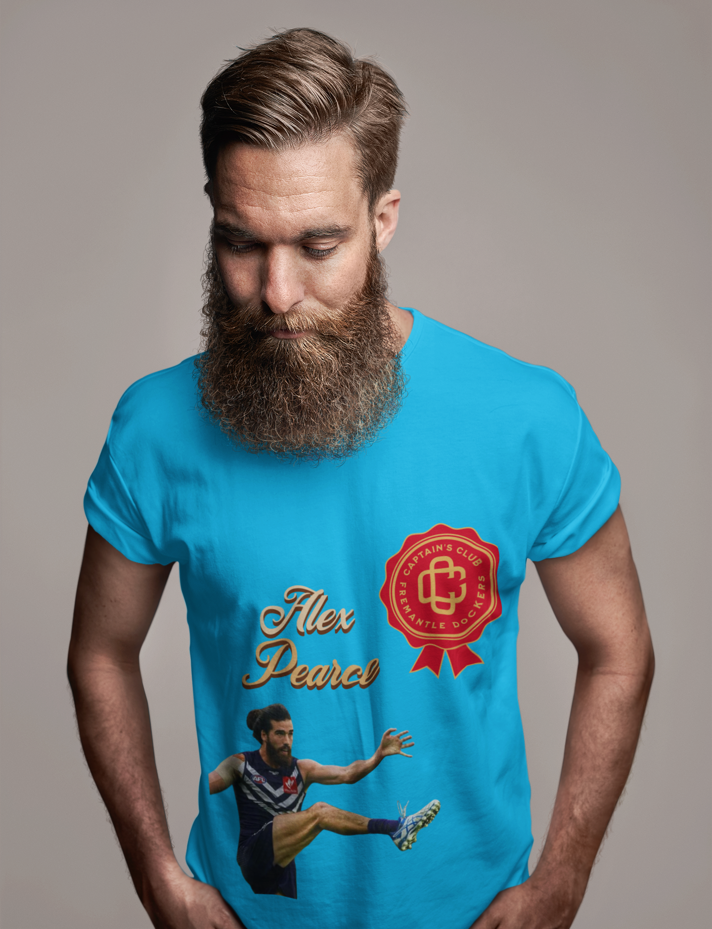 Alex Pearce Tribute Tee — Fremantle Captain’s Club Fan Shirt