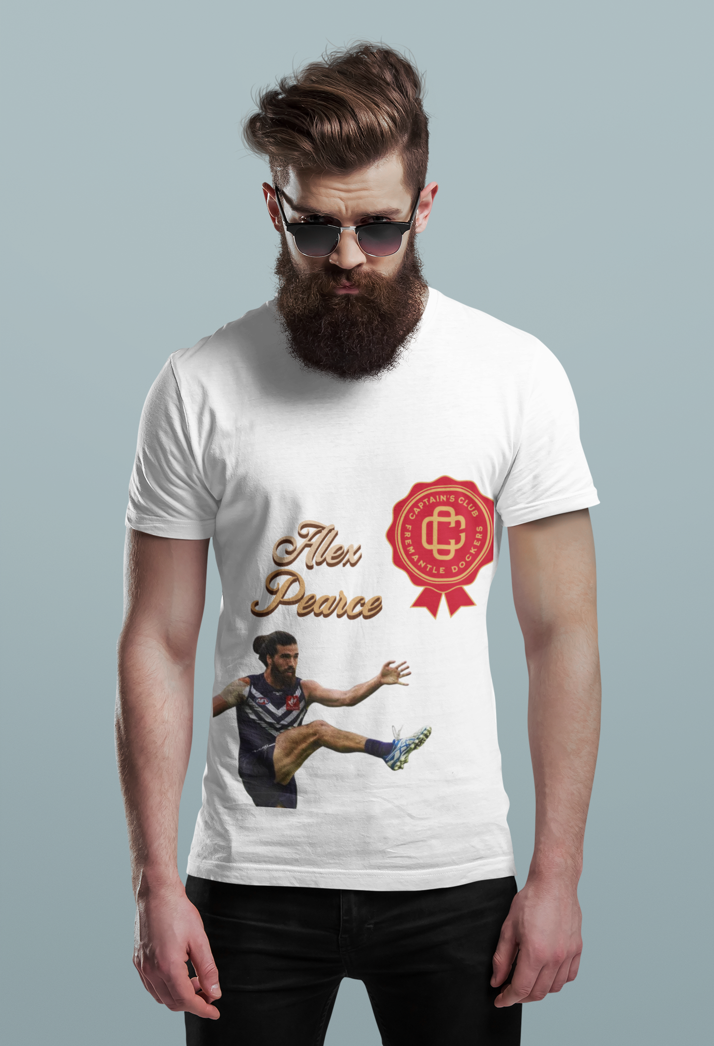 Alex Pearce Tribute Tee — Fremantle Captain’s Club Fan Shirt