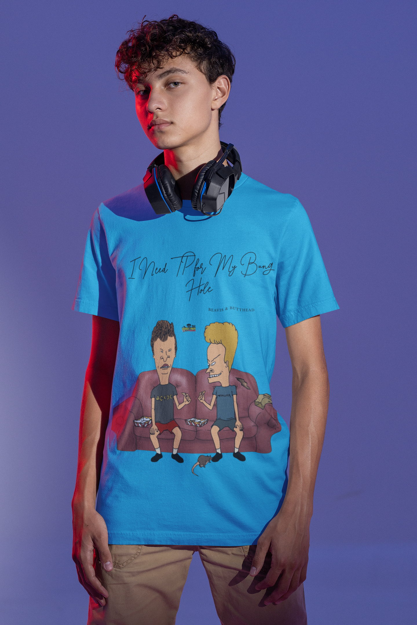 Retro 'Beavis and Butt-Head' T-Shirt | Classic 90s MTV Couch Tee