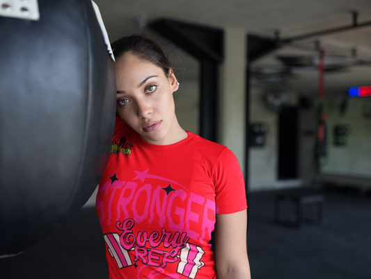 Retro 'Stronger Every Rep' T-Shirt | Y2K Gym Motivation Tee
