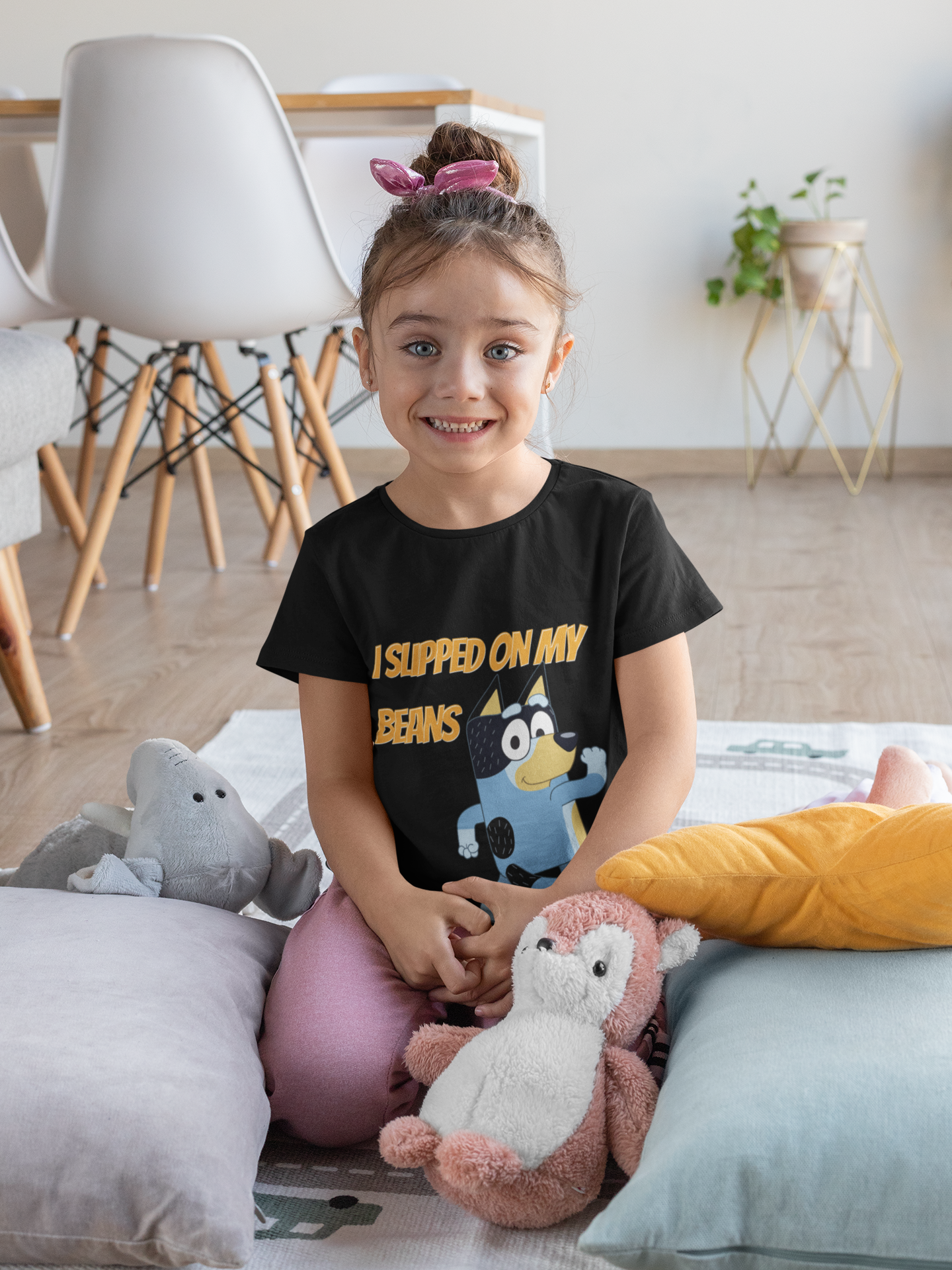 I Slipped On My Beans — Playful Bluey Pup Tee