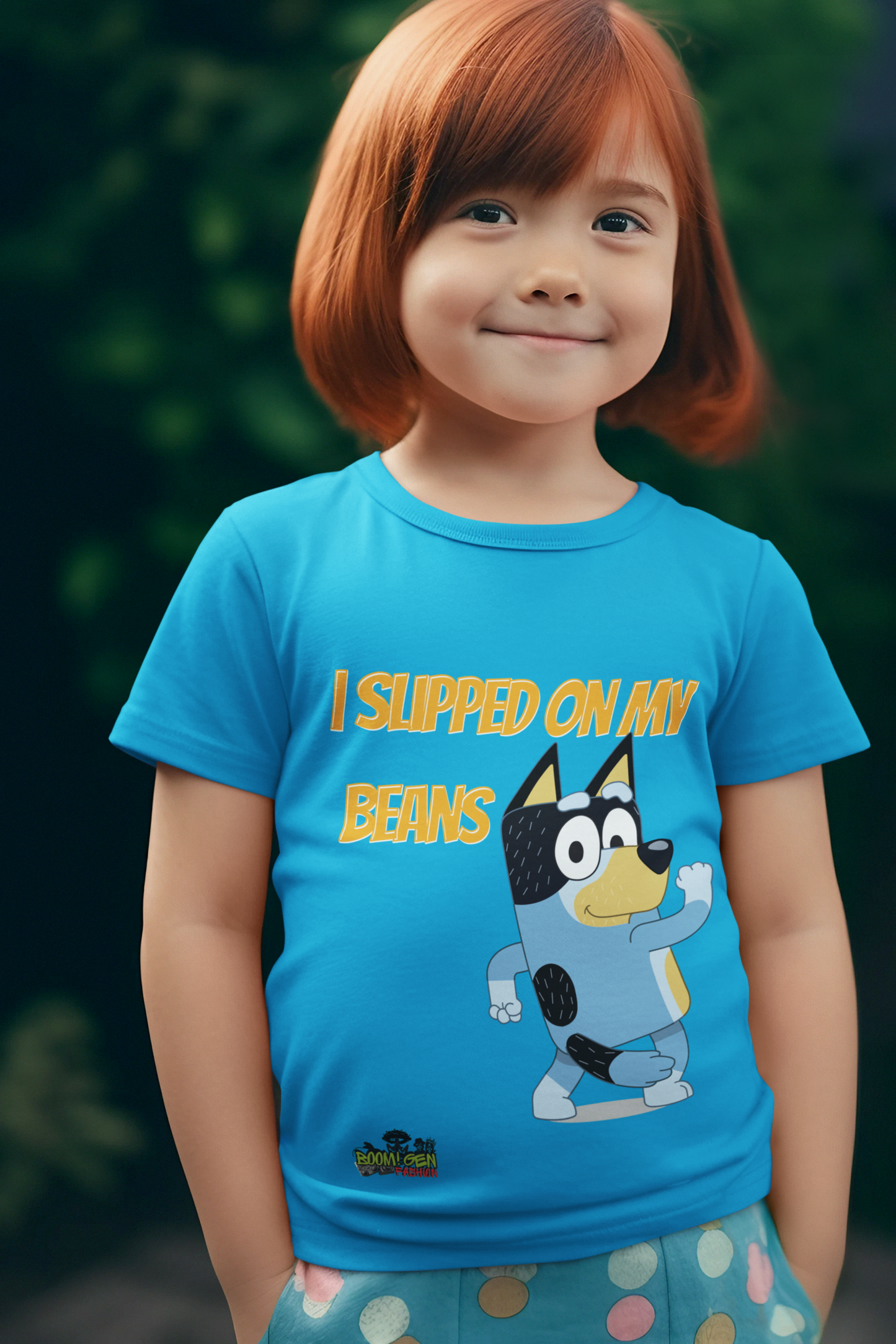 I Slipped On My Beans — Playful Bluey Pup Tee