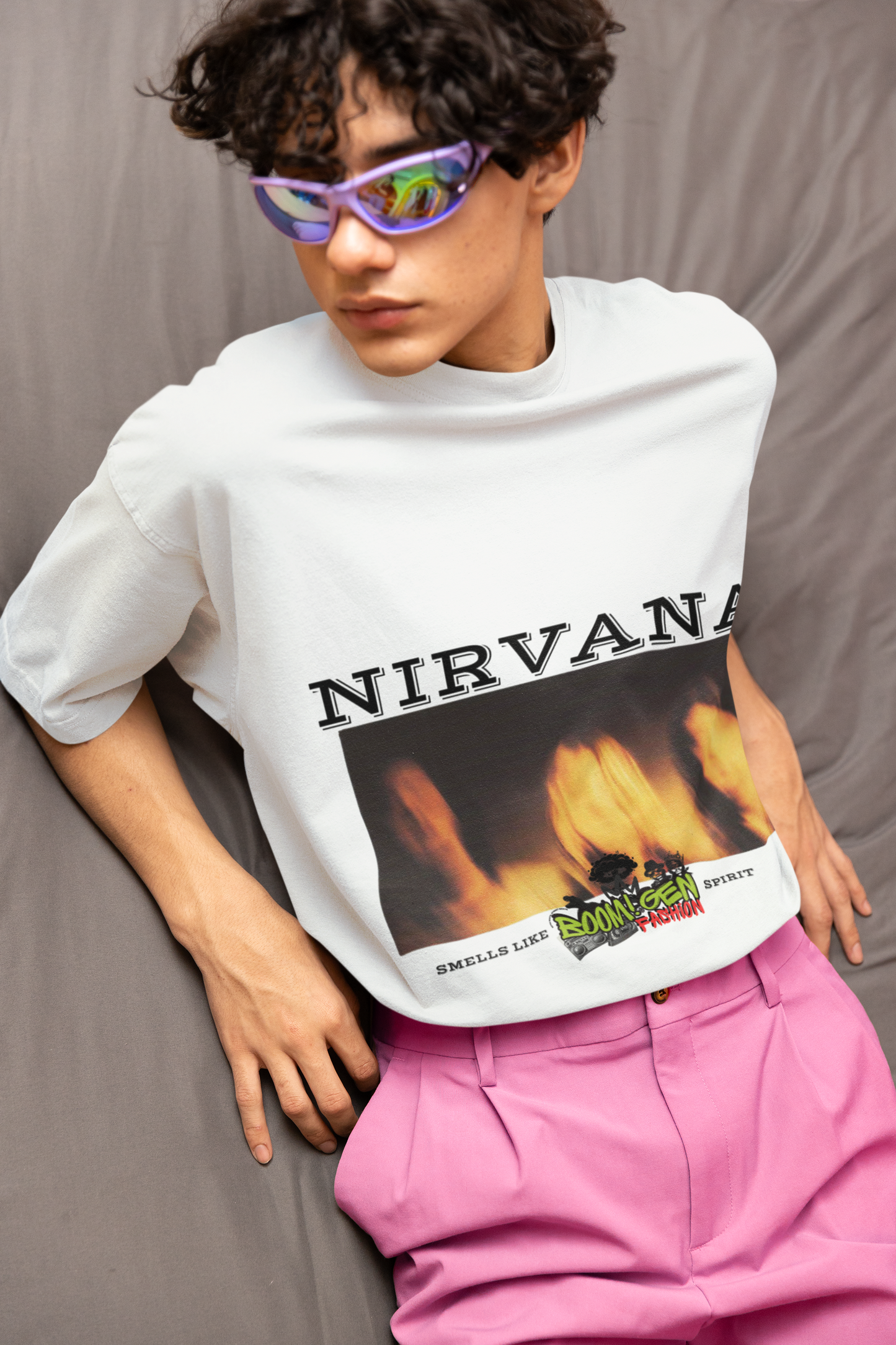 Nirvana "Smells Like Boom Spirit" Grunge T-Shirt - '90s Music