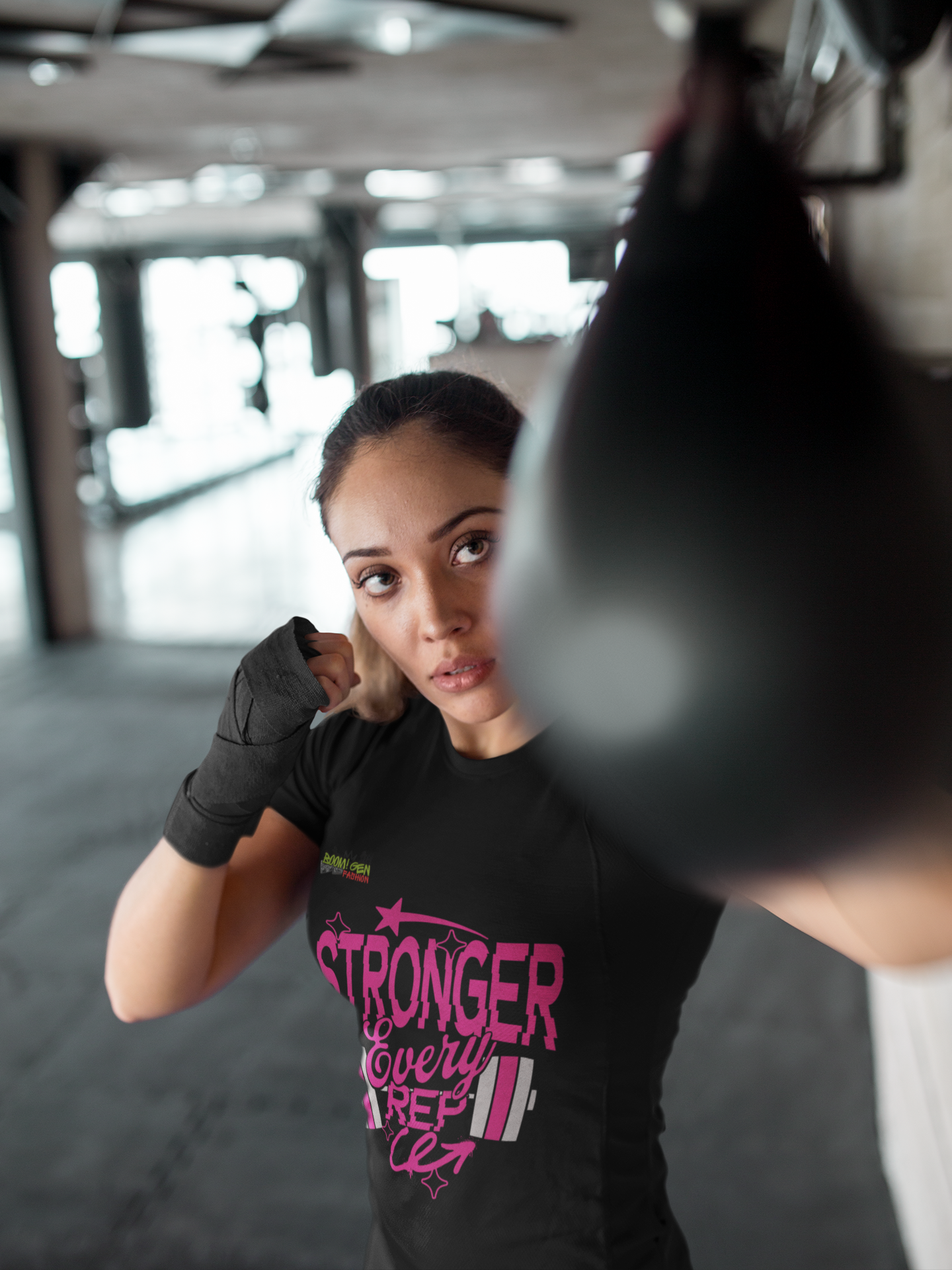 Retro 'Stronger Every Rep' T-Shirt | Y2K Gym Motivation Tee