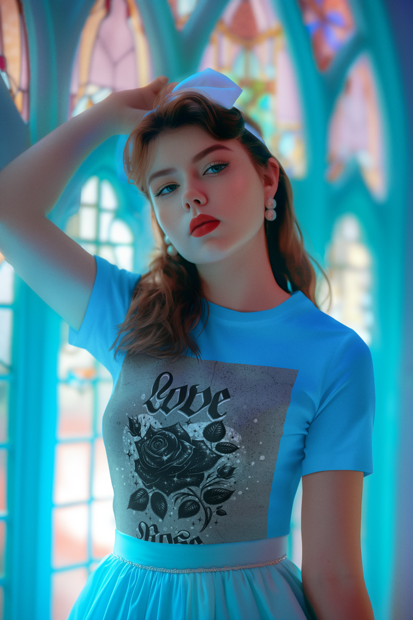 LOVE ROSE — Noir Rose Gothic Tee