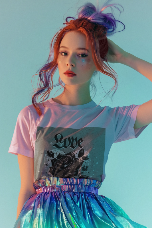 LOVE ROSE — Noir Rose Gothic Tee