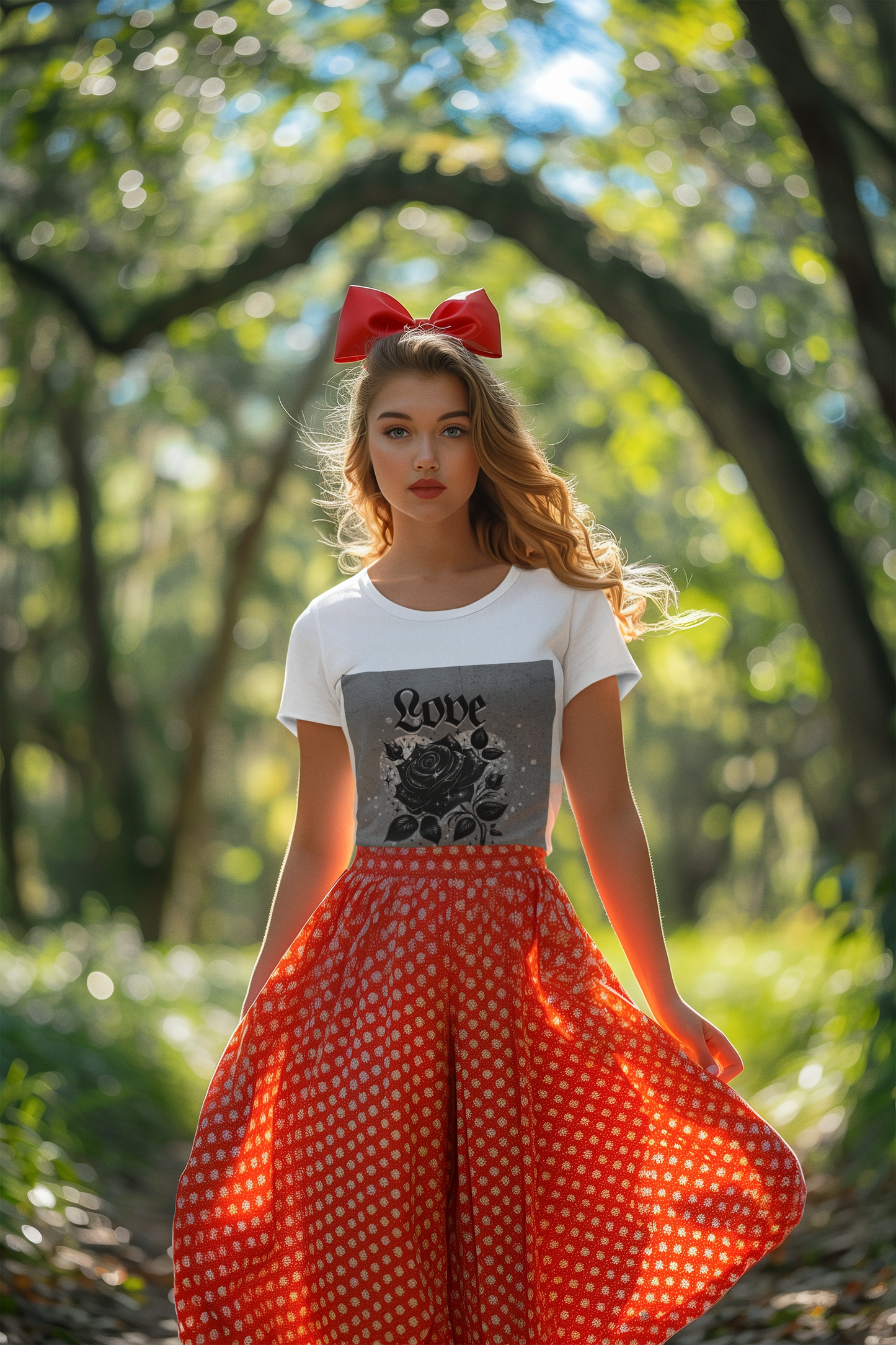 LOVE ROSE — Noir Rose Gothic Tee