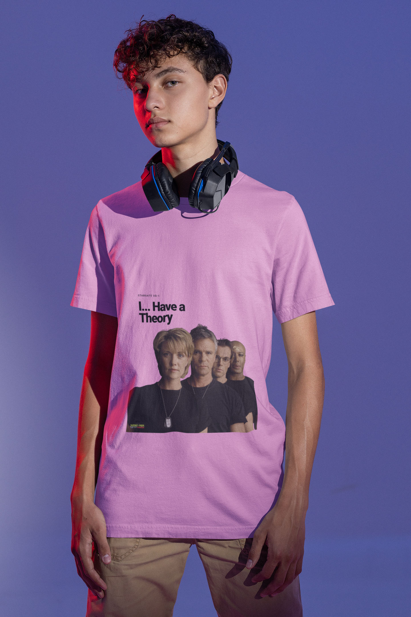 Stargate SG-1 Retro Cast Photo Tee — Iconic Sci-Fi Tribute Shirt