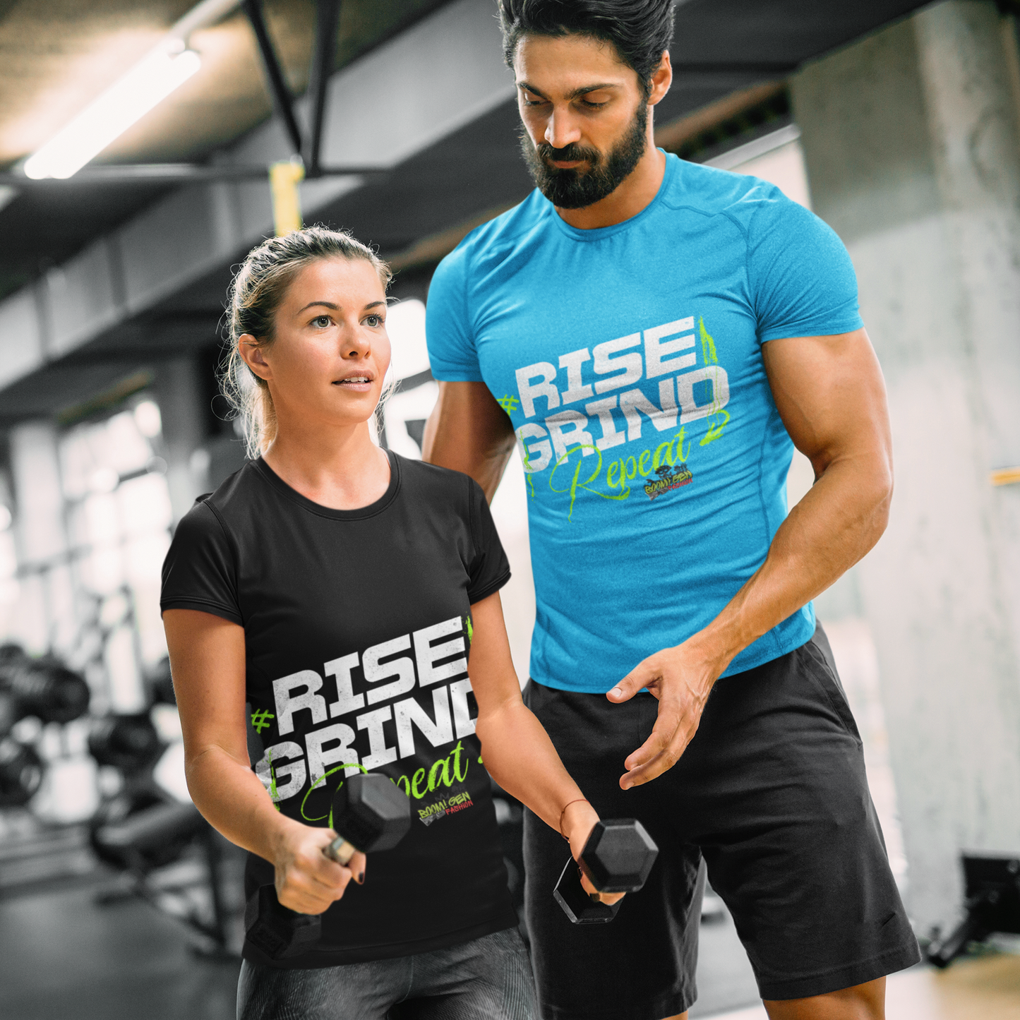 The "Rise Grind Repeat" Tee 💯 | Motivational Gym & Hustle Shirt | BOOM! GEN Fitness Wear