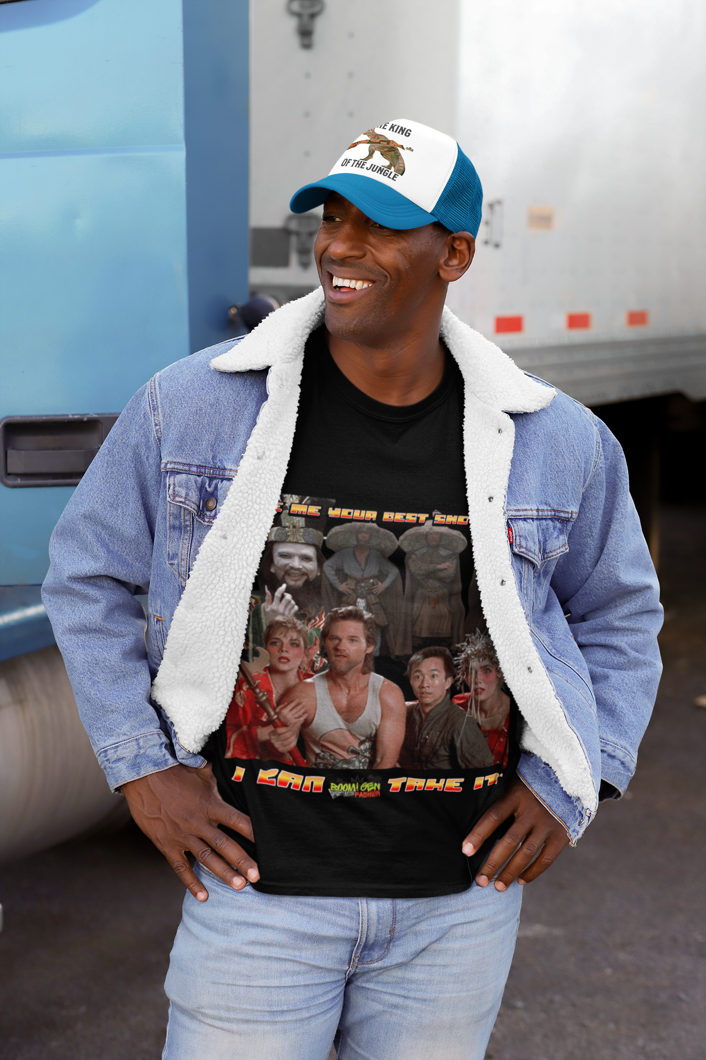 Big Trouble in Little China T-Shirt - "Give Me Your Best Shot" Jack Burton Retro Tee