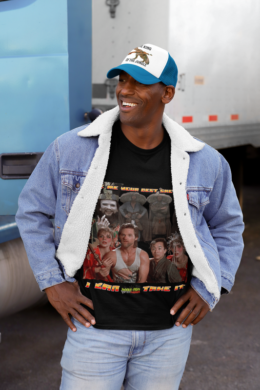 Big Trouble in Little China T-Shirt - "Give Me Your Best Shot" Jack Burton Retro Tee