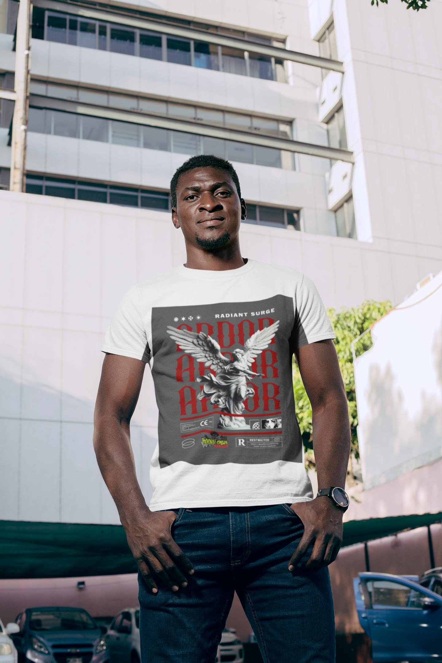 Radiant Surge Tee — Angel-Statue Streetwear