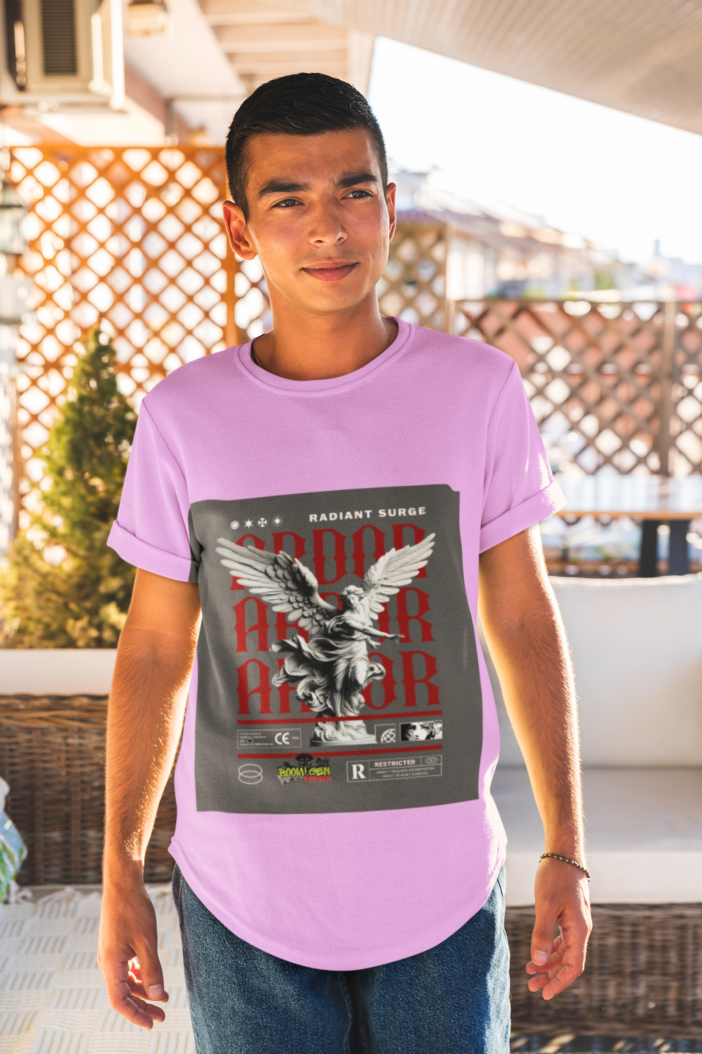 Radiant Surge Tee — Angel-Statue Streetwear