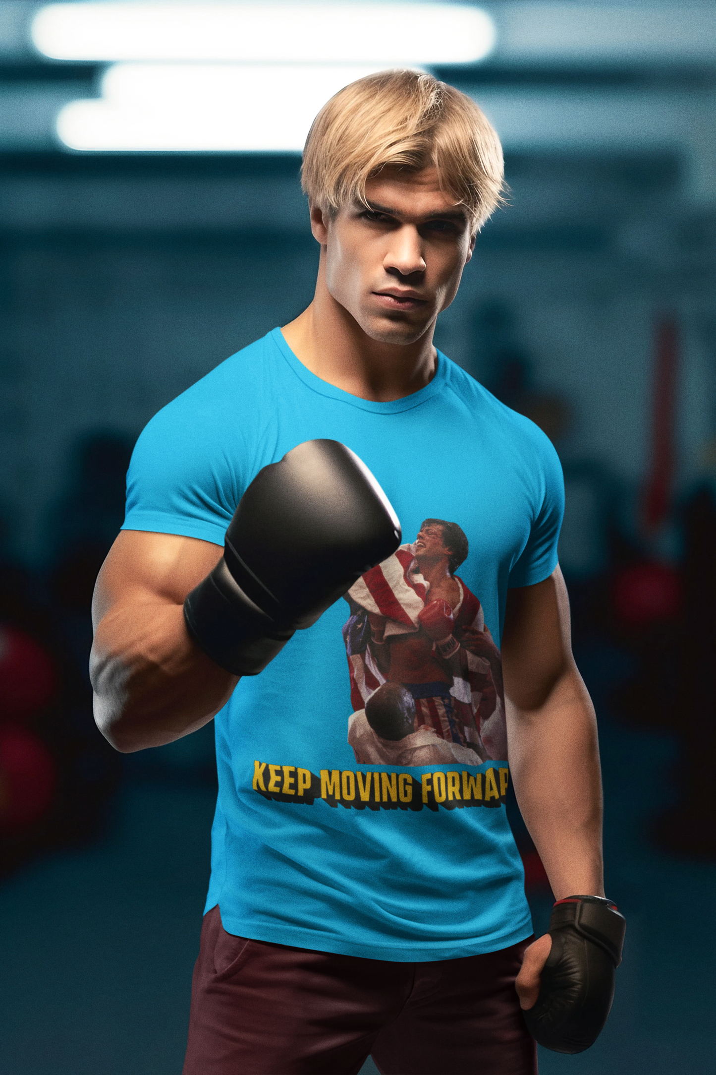 The Ultimate Underdog: Classic Rocky IV "Keep Moving Forward" Vintage Tee