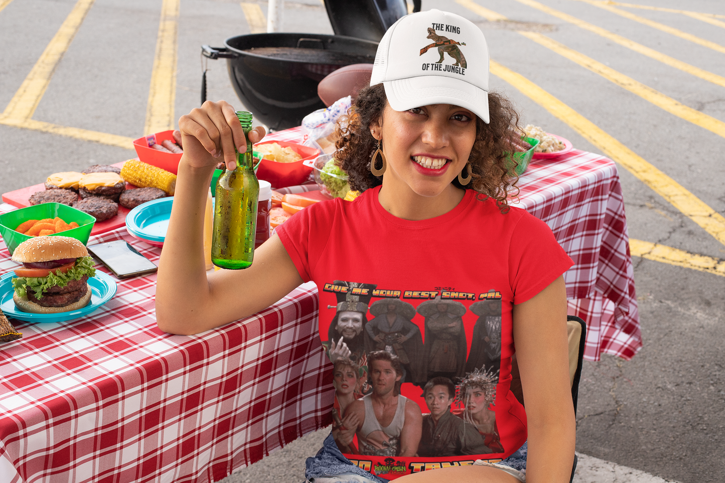 Big Trouble in Little China T-Shirt - "Give Me Your Best Shot" Jack Burton Retro Tee