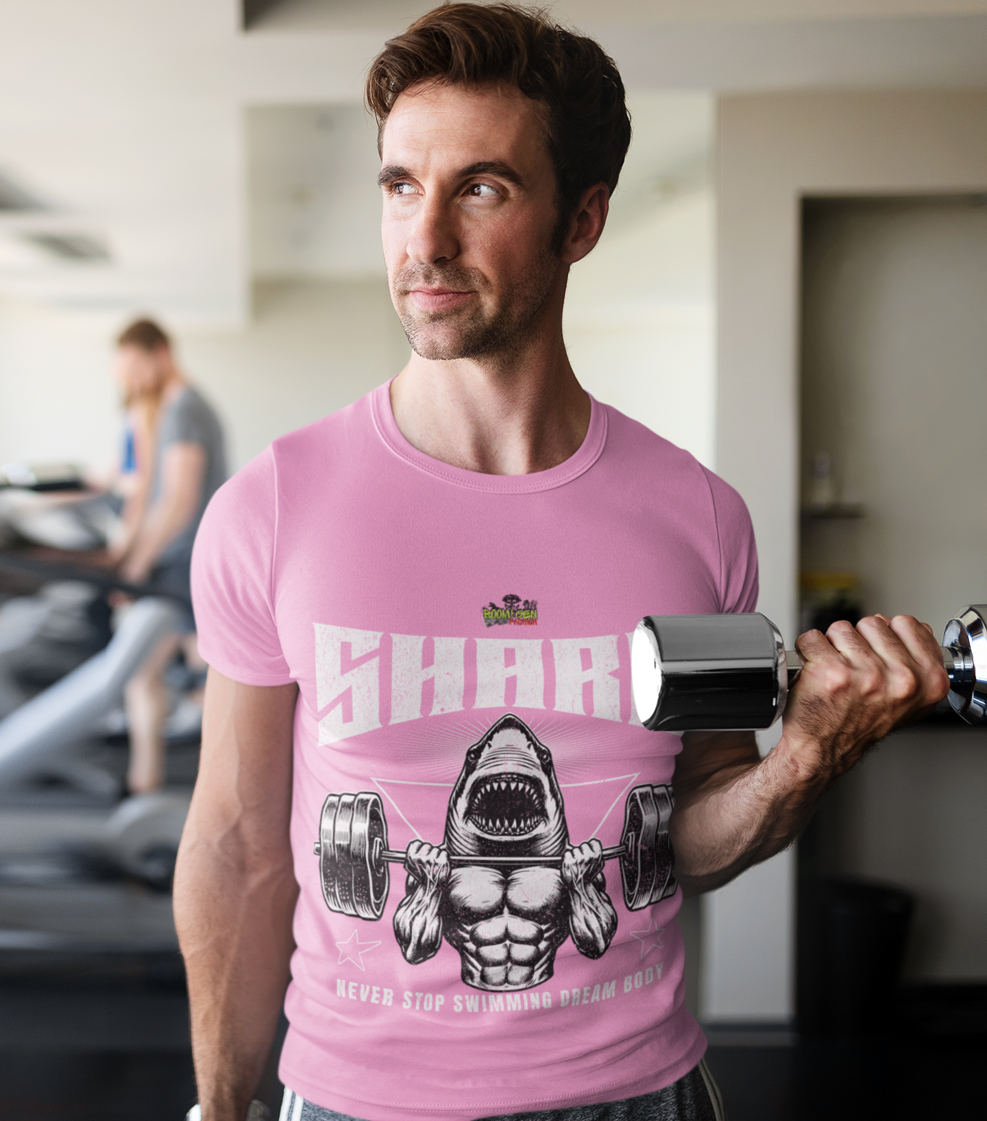 'Gym Shark' T-Shirt | Retro Fitness & Weightlifting Motivation Tee